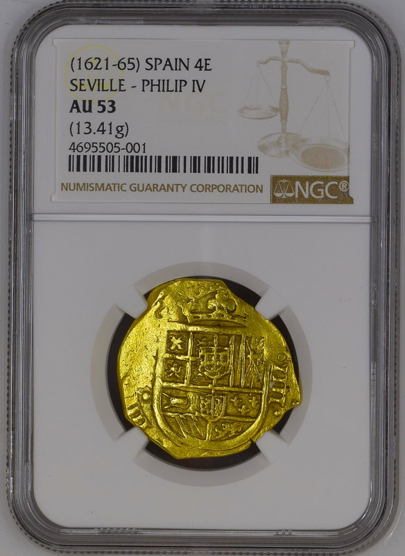 Spain 4 Escudos 1556-98 Raw Perfect for Necklace Pendant Pirate Gold Coins 14