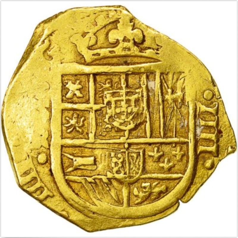 Spain 4 Escudos 1556-98 Raw Perfect for Necklace Pendant Pirate Gold Coins 15