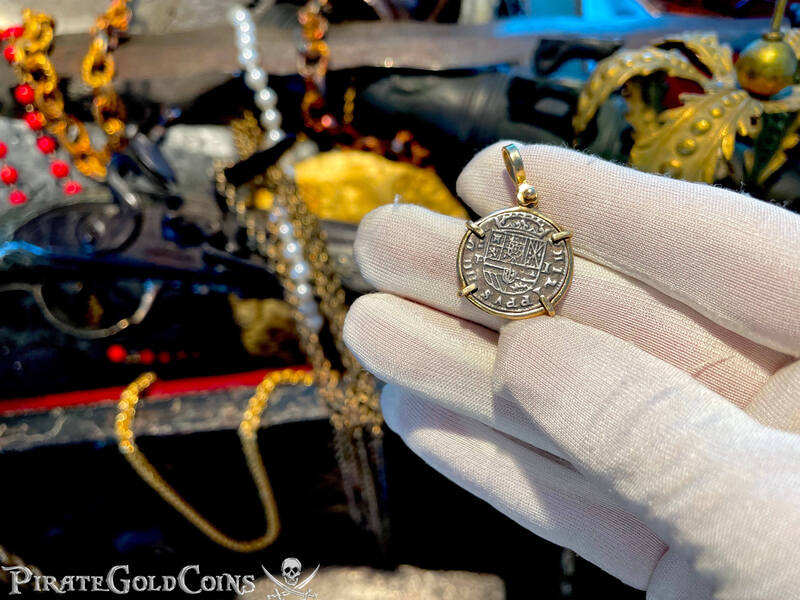 Spain 1 Real 1622 Full Date "Year of the Atocha 1622 Shipwreck" 14kt Bezel 8