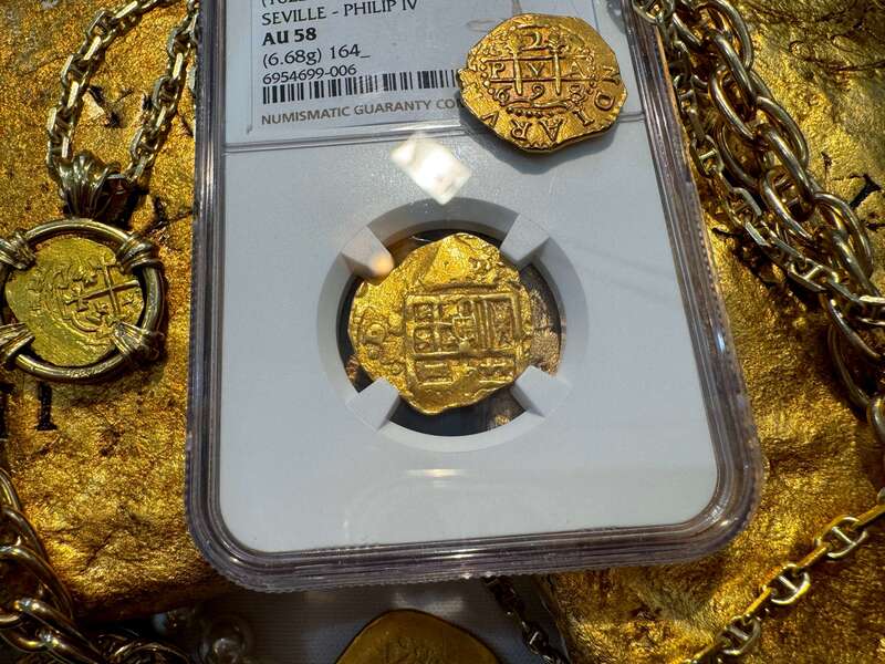 Spain 2 Escudos 164x "Dated" NGC 58 10