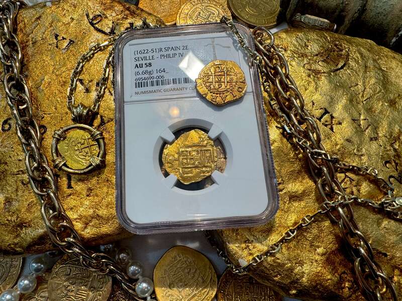 Spain 2 Escudos 164x "Dated" NGC 58 20