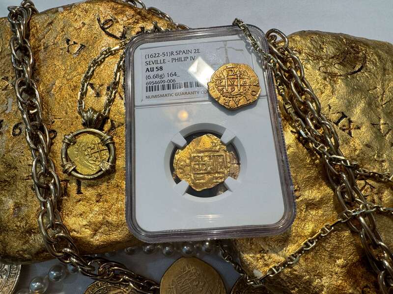 Spain 2 Escudos 164x "Dated" NGC 58 23