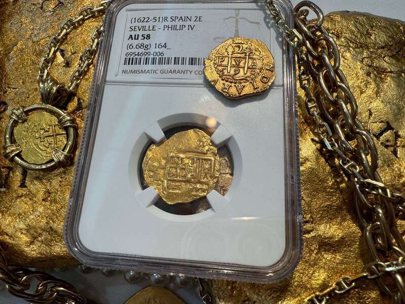 Spain 2 Escudos 164x "Dated" NGC 58 24