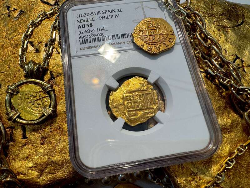 Spain 2 Escudos 164x "Dated" NGC 58 25