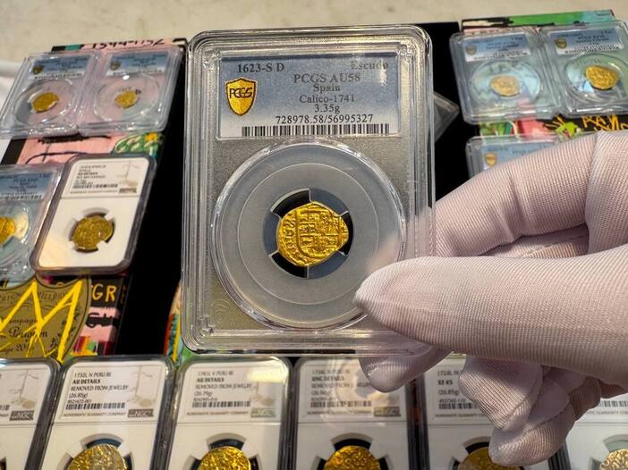 Spain 1 Escudo 1623 "Full Date" PCGS 58