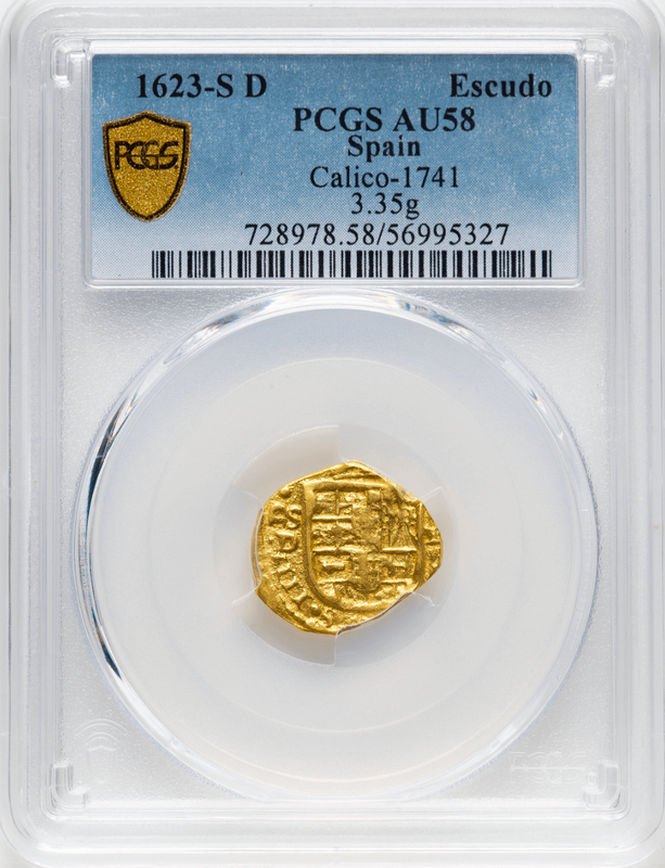 Spain 1 Escudo 1623 "Philip IV" PCGS 58 3