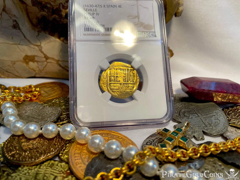 Spain 4 Escudos 1630-47 "Brute Style" NGC 40 3