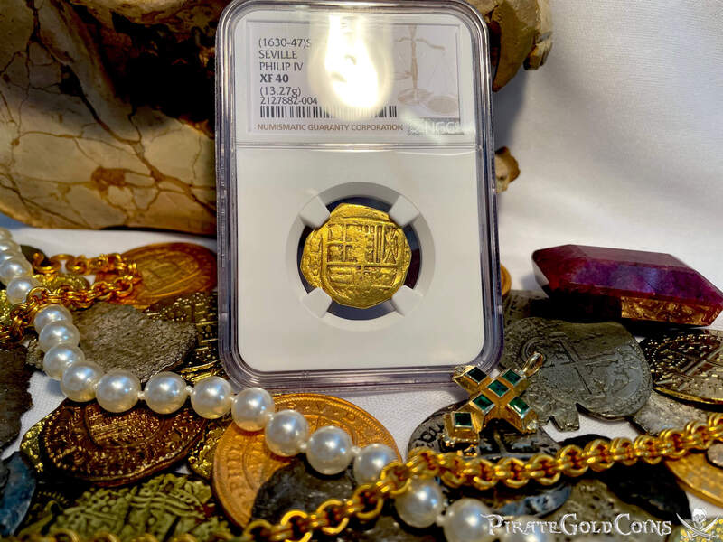 Spain 4 Escudos 1630-47 "Brute Style" NGC 40 6