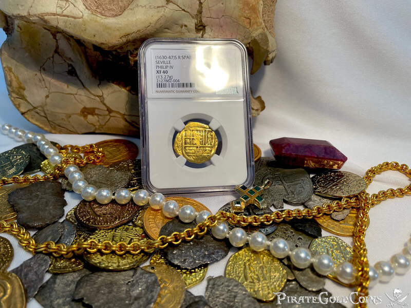 Spain 4 Escudos 1630-47 "Brute Style" NGC 40 8