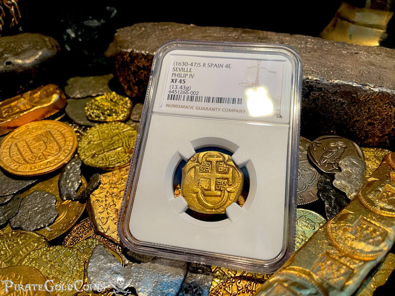 Spain 4 Escudos 1630-47 "Brute Style" NGC 45 3
