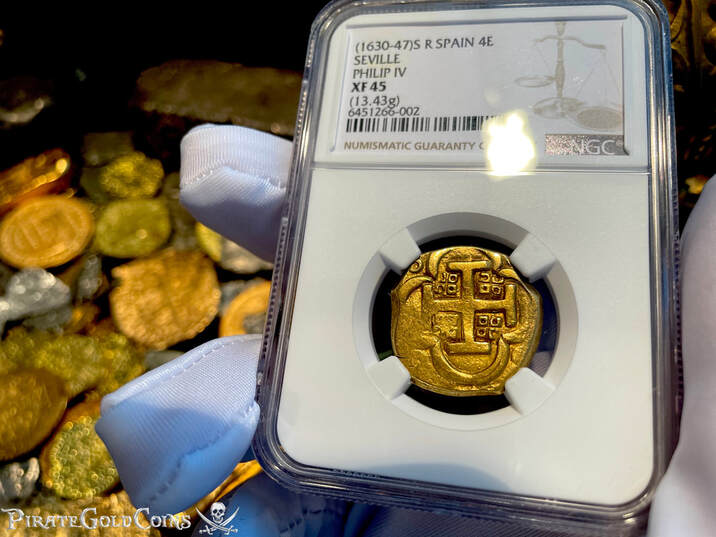 Spain 4 Escudos 1630-47 "Brute Style" NGC 45 11