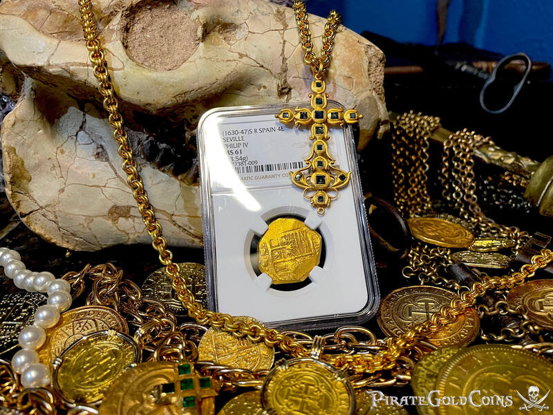 Spain 4 Escudos 1630-47 "Brute Style" NGC 61 3