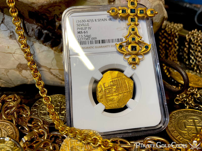 Spain 4 Escudos 1630-47 "Brute Style" NGC 61 5