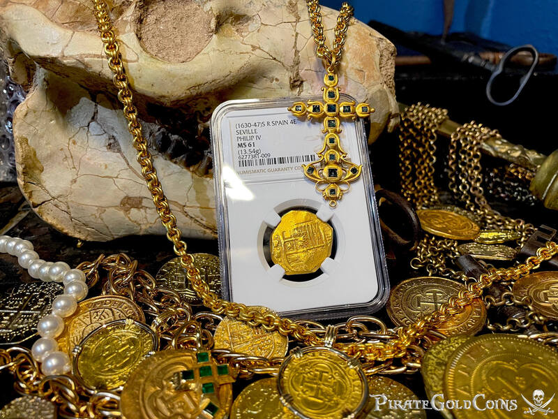 Spain 4 Escudos 1630-47 "Brute Style" NGC 61 6