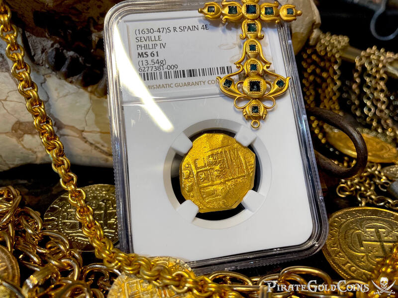 Spain 4 Escudos 1630-47 "Brute Style" NGC 61 9