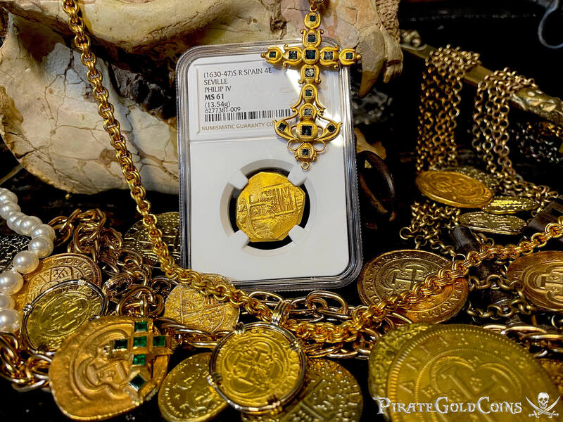 Spain 4 Escudos 1630-47 "Brute Style" NGC 61 10