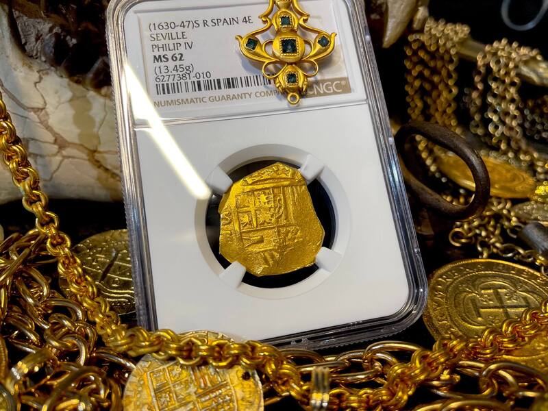 Spain 4 Escudos 1630-47 "Brute Style" NGC 62 4