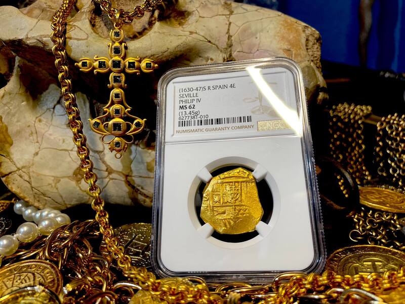 Spain 4 Escudos 1630-47 "Brute Style" NGC 62