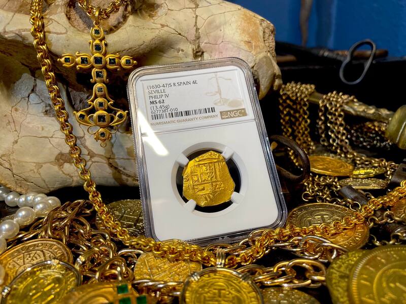 Spain 4 Escudos 1630-47 "Brute Style" NGC 62 19