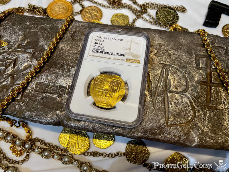 Spain 8 Escudos 1631-66 "Brute Style" NGC 55 6