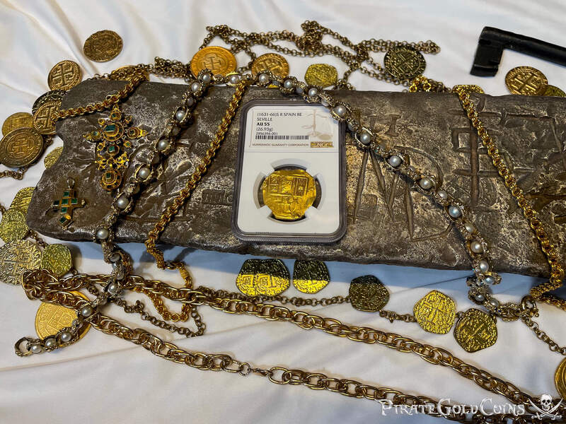 Spain 8 Escudos 1631-66 "Brute Style" NGC 55 7