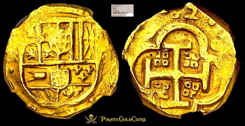 Spain  4 Escudos  "Dated 1632!"  NGC 53 8