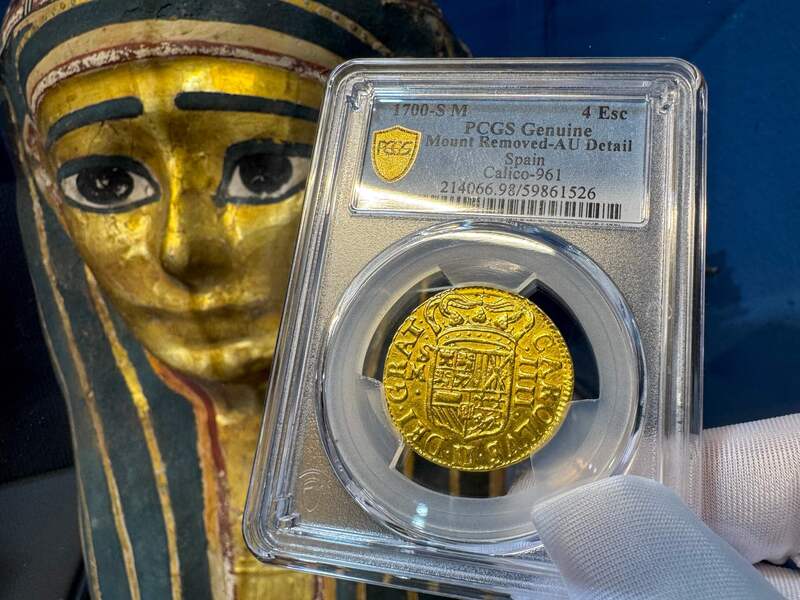 Spain 4 Escudos 1700 "Charles II" PCGS AU 6