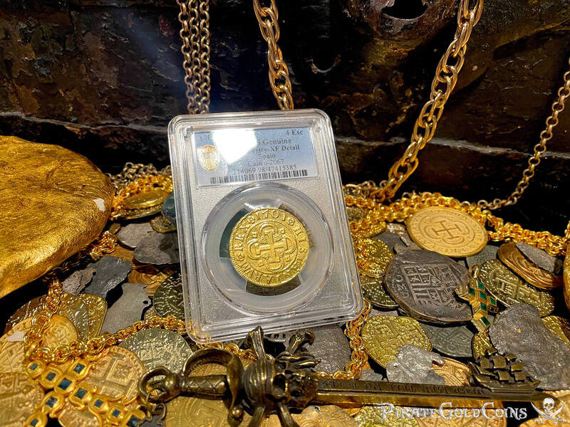 Spain 4 Escudos 1701 "Dated" PCGS XF 5