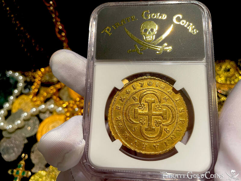 Spain 8 Escudos 1701 "Seville Mint" NGC 53 13