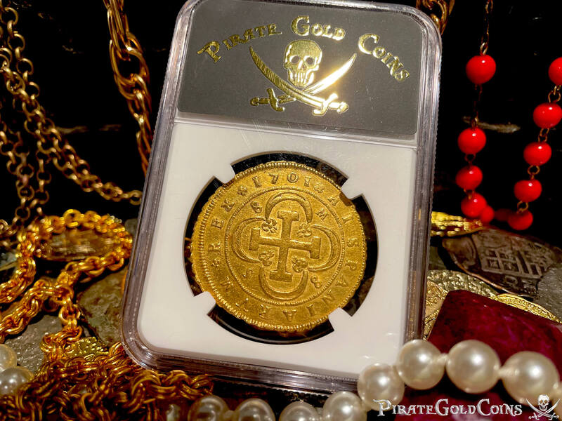 Spain 8 Escudos 1701 "Seville Mint" NGC 53 11