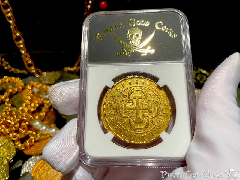 Spain 8 Escudos 1701 "Seville Mint" NGC 53 14