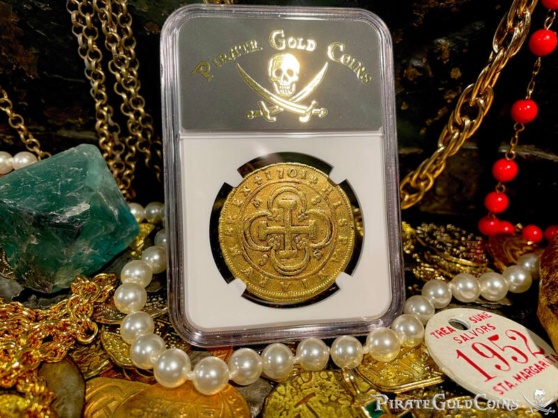 Spain 8 Escudos 1701 "1st Year Coin Type" NGC Dets 9