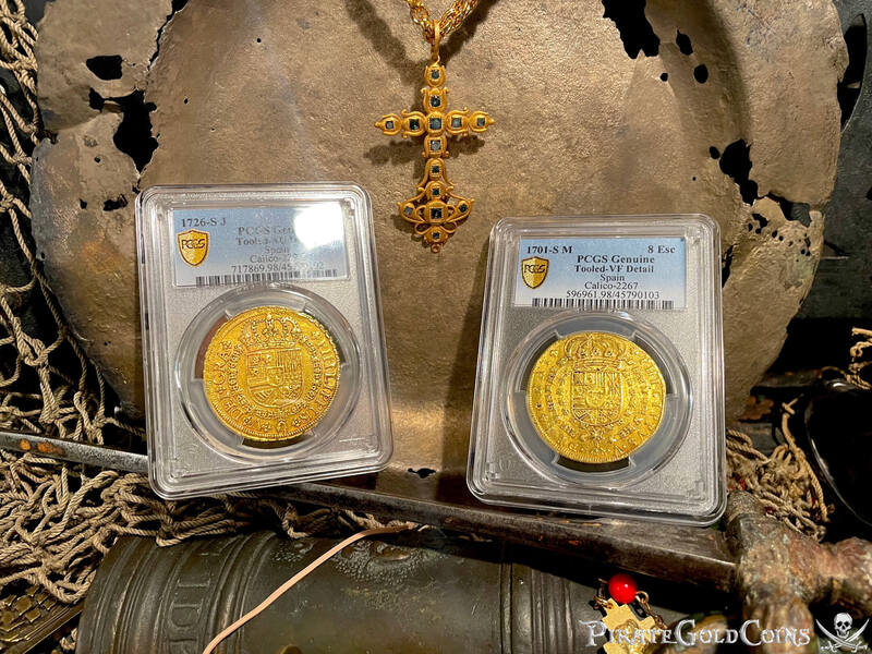 Spain 8 Escudos 1701 "Milled" PCGS VF 8