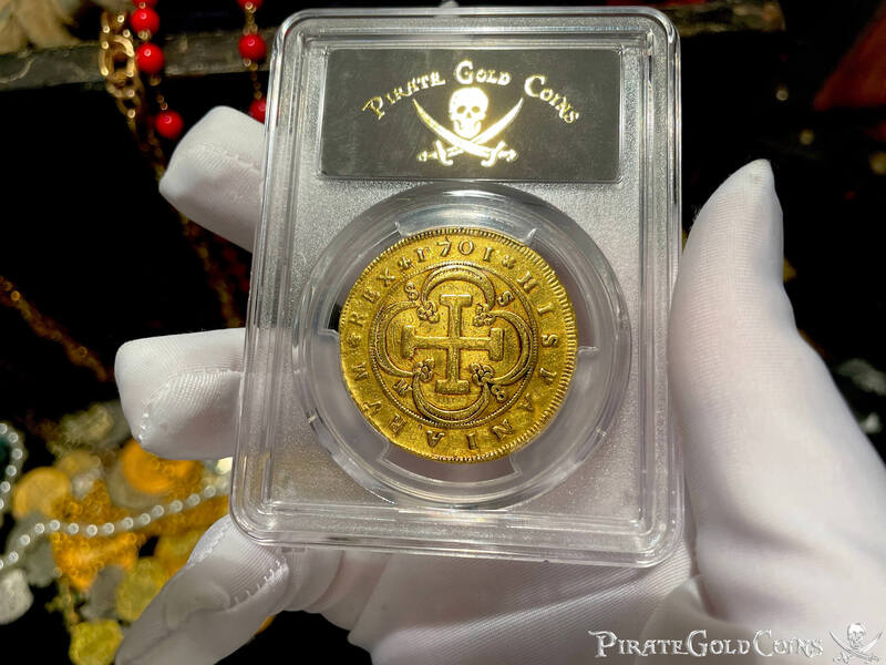 Spain 8 Escudos 1701 "Milled" PCGS VF 3