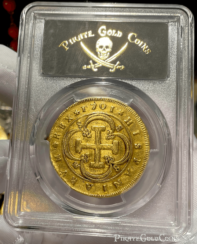 Spain 8 Escudos 1701 "Milled" PCGS VF 24