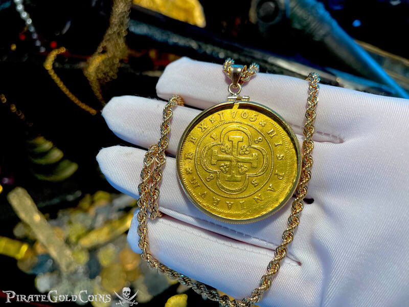 Spain 8 Escudos 1705 "Full Date" to be Pendant 2
