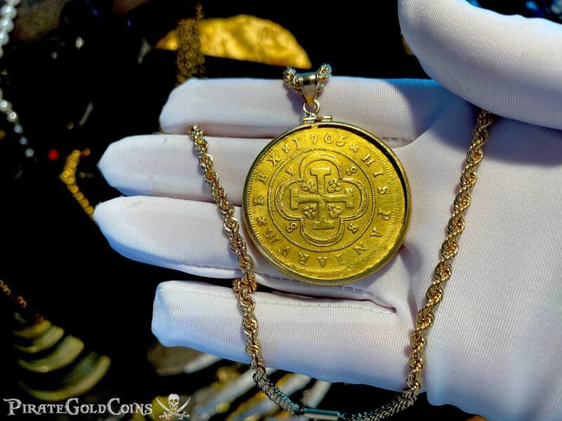 Spain 8 Escudos 1705 "Full Date" to be Pendant 8
