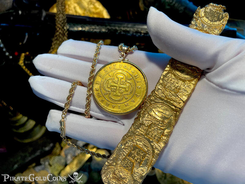 Spain 8 Escudos 1705 "Full Date" to be Pendant 10