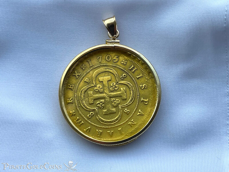 Spain 8 Escudos 1705 "Full Date" to be Pendant 15