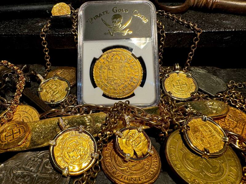 Spain 8 Escudos 1709/8 "Philip V" NGC 55 19