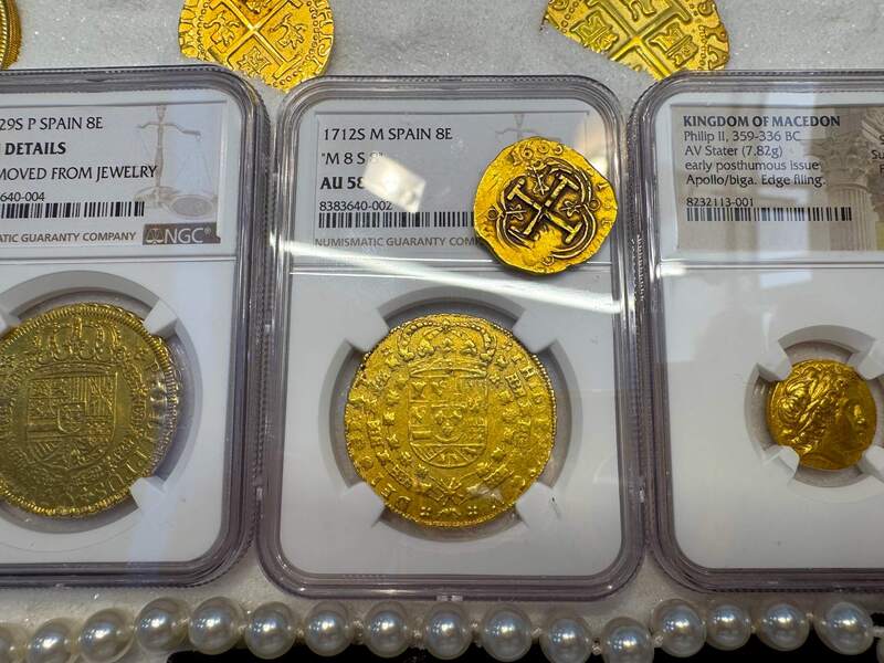 Spain 8 Escudos 1712 "Philip V" NGC 58 17