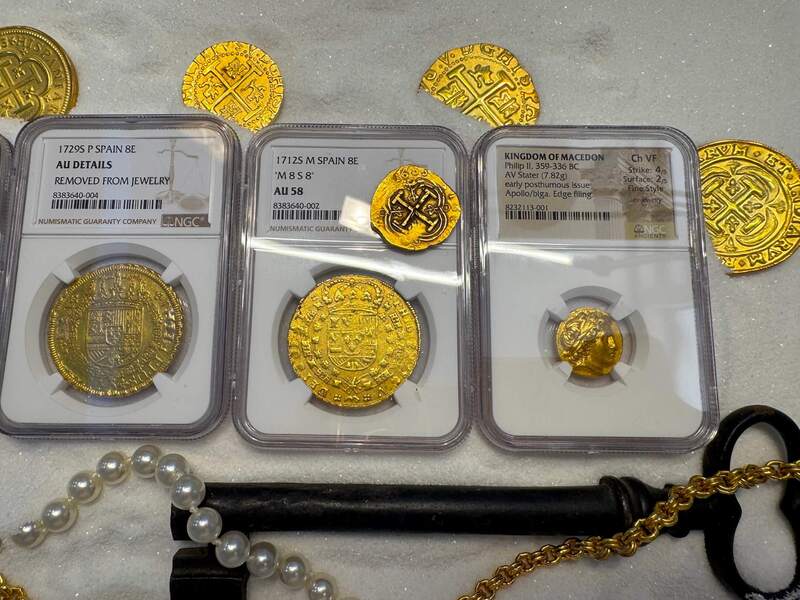 Spain 8 Escudos 1712 "Philip V" NGC 58 20