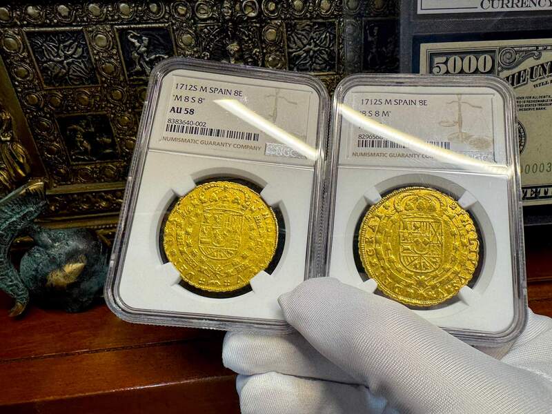 Spain 8 Escudos 1712 "Philip V" NGC 58 5