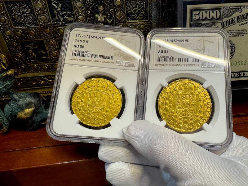 Spain 8 Escudos 1712 "Philip V" NGC 58 6