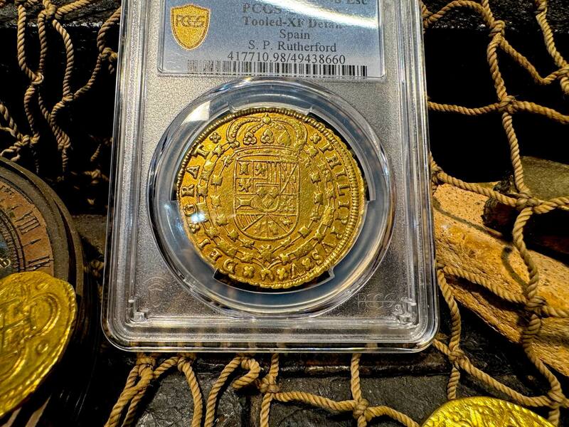 Spain 8 Escudos 1712 "Philip V" PCGS XF 11