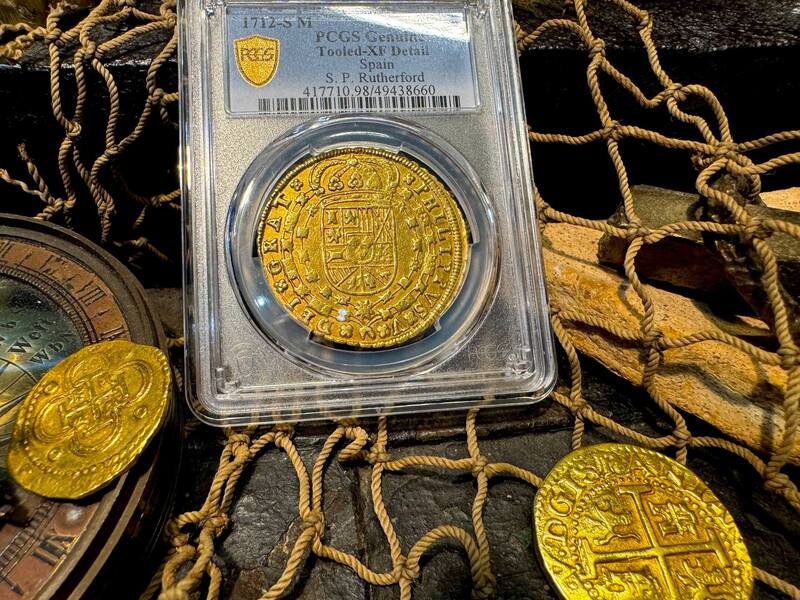Spain 8 Escudos 1712 "Philip V" PCGS XF 12