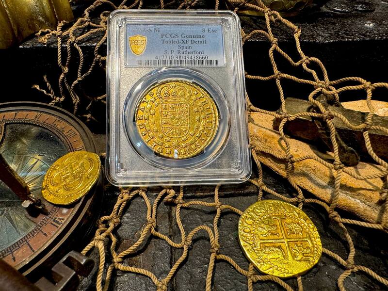 Spain 8 Escudos 1712 "Philip V" PCGS XF 10
