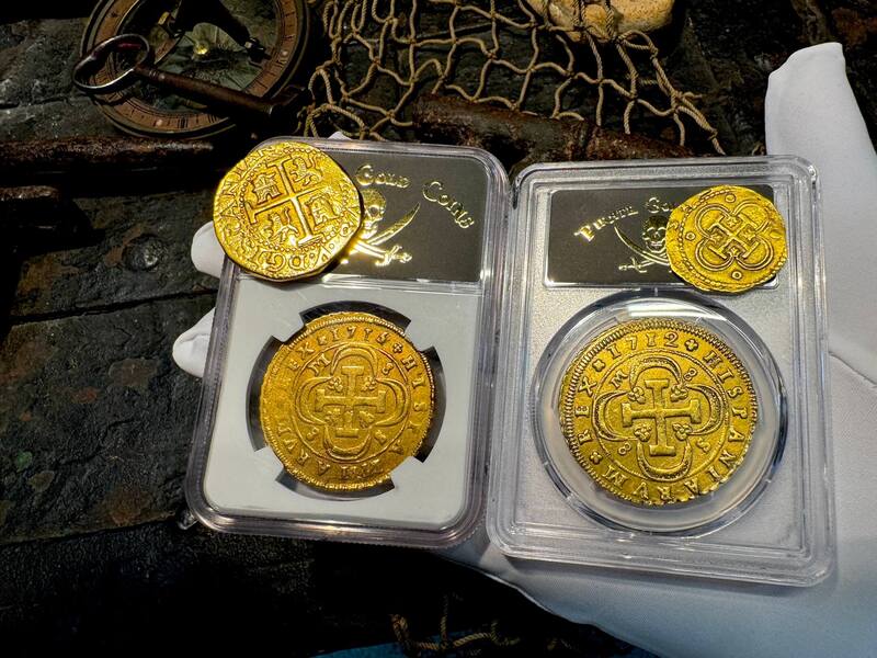 Spain 8 Escudos 1715 "Year of the Fleet" NGC 20 7