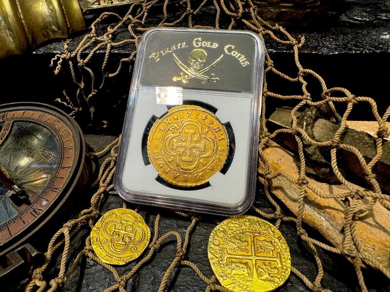 Spain 8 Escudos 1715 "Year of the Fleet" NGC 20 15