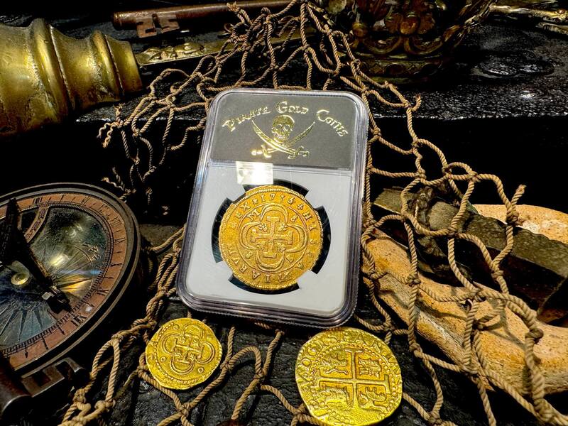 Spain 8 Escudos 1715 "Year of the Fleet" NGC 20 16